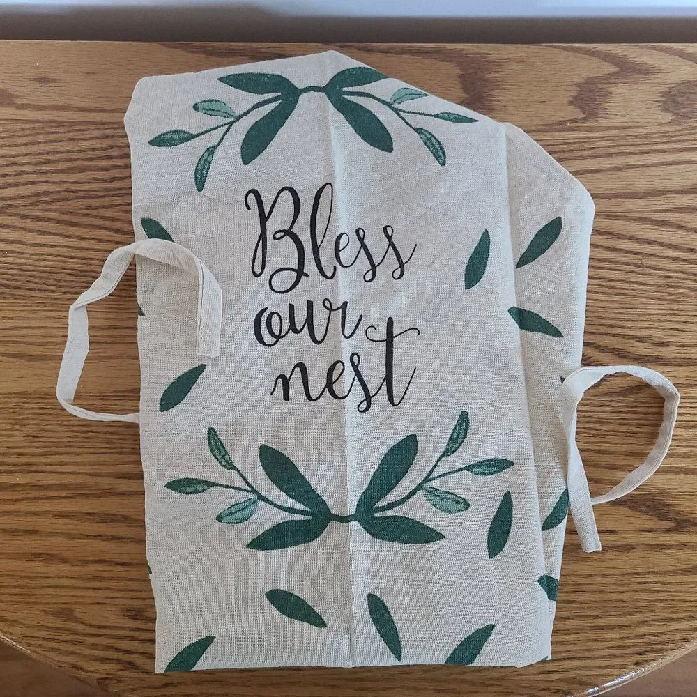 Mabelle Home Collection NEW NWT Printed Bib Apron Bless Our Nest Great For Cooks